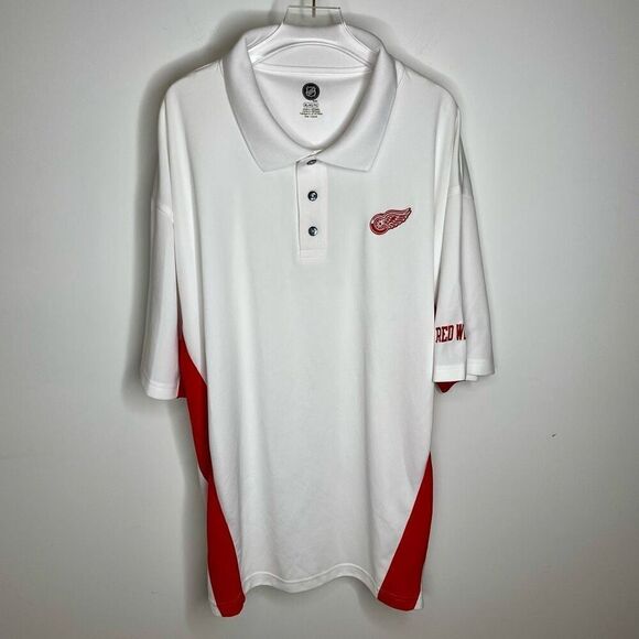 NHL Detroit Red Wings Polo Shirt Short Sleeve Hockey Xl Xlarge - Picture 8 of 8